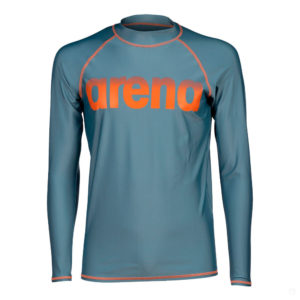 Arena  футболка мужская для плавания Rash vest l/s graphic