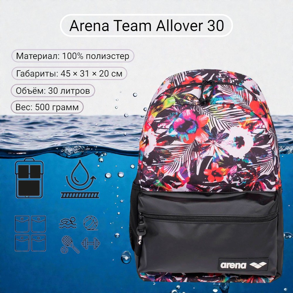 Arena рюкзак Team allover 30 — изображение 6